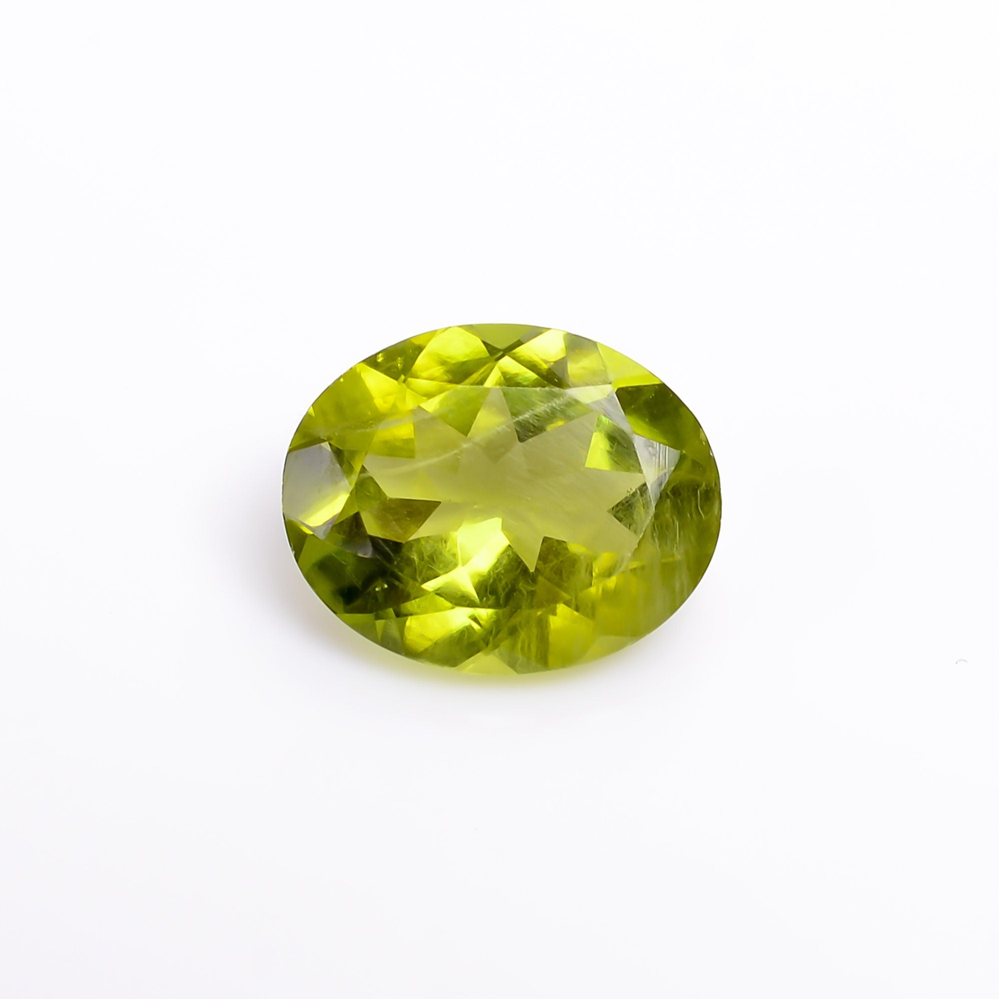 peridot natural oval shape cut stone loose gemstone